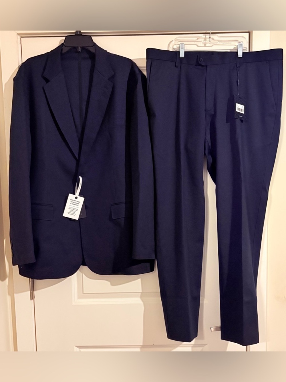 X Suit 5.0 Men's Navy Suit Blazer Size 52 L and Trousers 42 Reg New With Tags